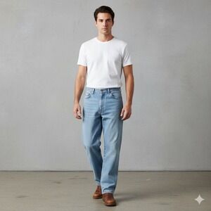 Wrangler Vintage Hero Blue Jeans Mens 38x32 ALTERED Classic Fit Denim Made USA